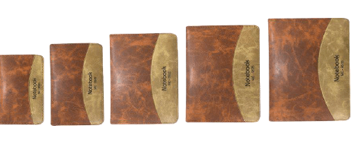 Sổ bìa da nâu vàng 240 trang (10.3 x 17.8cm)  (TCT)